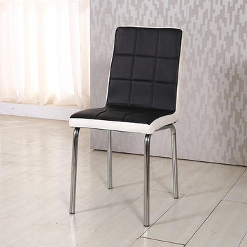 宜家时尚餐椅黑白软面皮椅子现代餐厅椅子简约餐桌椅组合特价包邮