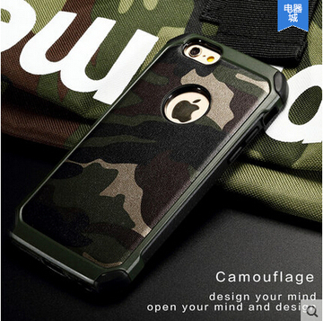 iphone6迷彩手机壳 苹果6plus防摔军旅手机保护外壳 防弯硬壳全包