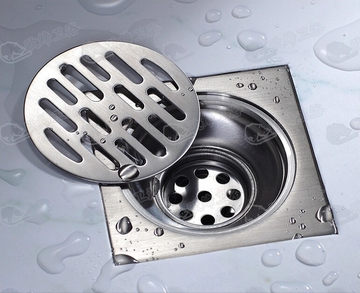 304不锈钢水槽下水器地漏四方型排水洗澡室厨房防臭下水品质推荐