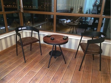 铁艺桌椅餐饮咖啡创意户外阳台休闲酒吧组合三件套桌椅 咖啡桌椅