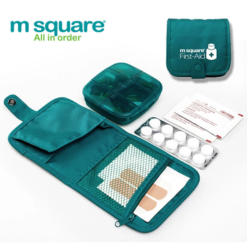M square便携药盒组合旅行旅游随身药包应急救包大容量收纳盒包邮
