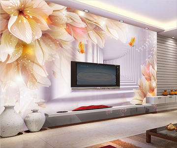 无缝3D电视背景墙纸客厅卧室壁纸风景大型壁画扩展空间影视墙0363