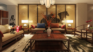 禅意家具定制新中式实木沙发组合会所客栈酒店样板间餐厅家具设计