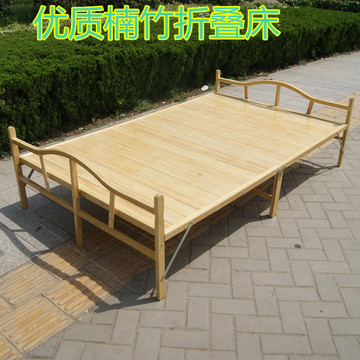 竹床折叠床 单人床双人床午休床 特价两折床精品儿童床 实木单床