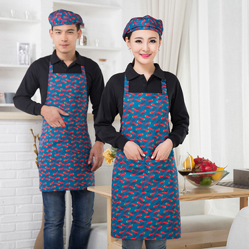 围裙韩版时尚男士厨房家居女围腰厨师奶茶蛋糕店咖啡店工作服围裙