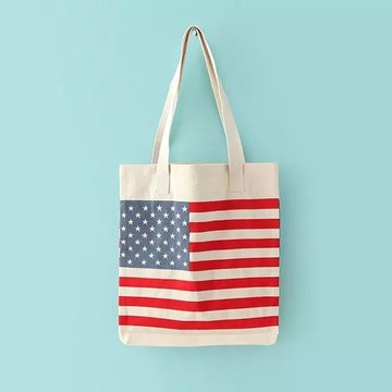 2016新款帆布包AA风欧美国旗包条纹包手提单肩包大包购物袋女包包
