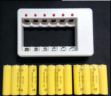 6槽充电器+8节5号AA充电电池 KTV 无线麦克风/话筒 专用套装
