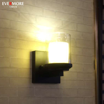 美式乡村云石壁灯创意咖啡厅欧式卧室床头灯过道复古 楼梯壁灯