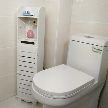 马桶边柜侧柜 浴室置物架 卫生间落地储物柜 厕所收纳柜 窄柜防水