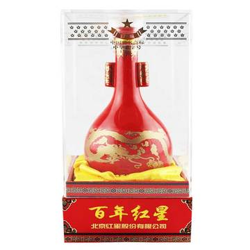 北京红星二锅头 百年红花瓷二锅头38度500ml 清香型白酒 老酒