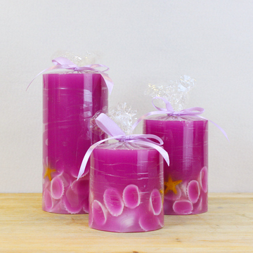 塔利亚 紫色贝壳大蜡烛 样板间装饰香薰蜡烛 创意蜡烛摆件 包邮