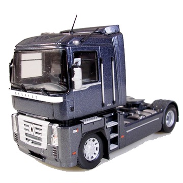 UH工程机械车模型 1:50 雷诺Magnum 500 集装箱卡货柜车拖头 闪蓝