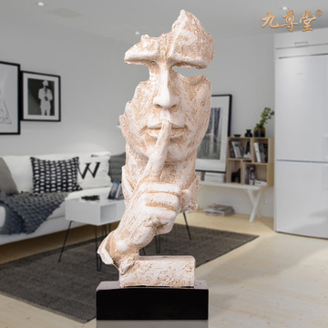 欧式现代简约工艺品摆件客厅玄关装饰创意家居抽象人物艺术品雕塑