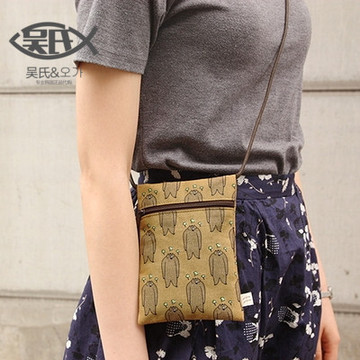 韩国正品JAM JAM代购女生日韩 创意可爱卡通手机袋 斜跨包 单肩包