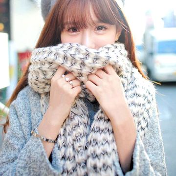 2015韩版秋冬季新款马海毛针织毛线保暖潮流加厚超长披肩围巾