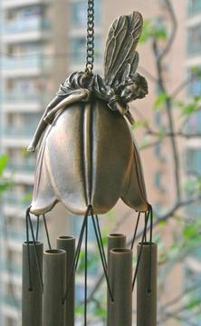 欧式纯铜工艺品天使6铜管风铃挂饰门饰阳台庭院家居装饰品礼品