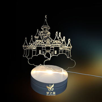 创意3d立体灯LED卧室灯床头灯台灯太空城堡小夜灯特价礼品灯