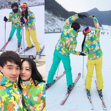 滑雪服 男 套装 男女情侣款 林志颖同款 韩国单双板加厚防水保暖