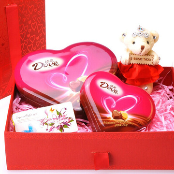 德芙巧克力礼盒装 苹果牛奶夹心生日情人节礼物送女神零食品包邮