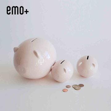 emo+piggy猪宝宝存钱罐 时常创意手工制作陶瓷猪妈妈储蓄罐储钱罐