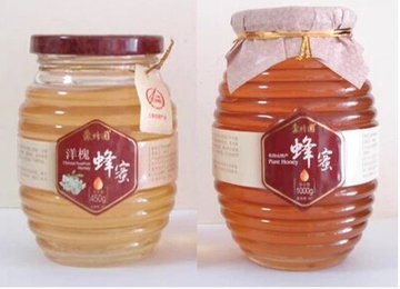 特价批发蜂蜜玻璃瓶500g酱菜瓶储物瓶果酱瓶罐头瓶含盖 密封瓶