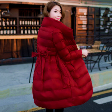 原创主题2015冬季新品女装 韩版收腰显瘦中长款羽绒服女 女士外套