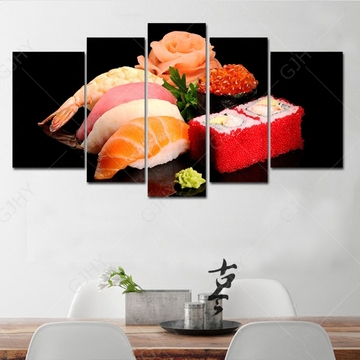 日式餐厅寿司店装饰画寿司组合画酒店餐饮美食壁画日本料理店挂画