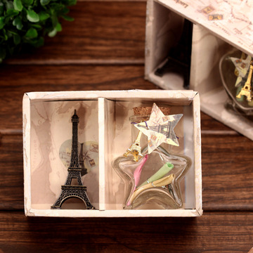 巴黎铁塔埃菲尔铁塔木塞许愿瓶玻璃漂流瓶 幸运星瓶瓶子创意包邮