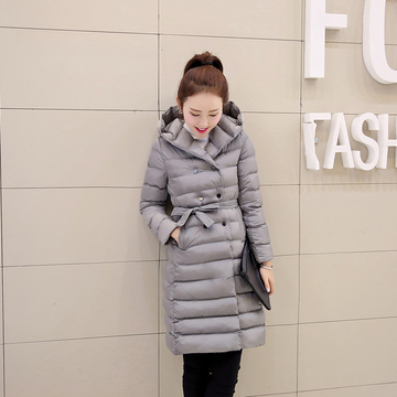 2015冬装新款韩版时尚修身显瘦中长款棉衣棉服外套棉袄