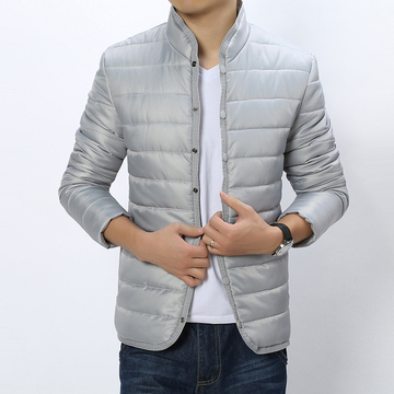 2015冬季新款青年男士外套加厚男韩版修身冬装棉袄男短款棉服纯色