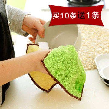 韩国吸水抹布不掉毛洗碗巾微纤维百洁布办公室清洁毛巾擦玻璃桌布