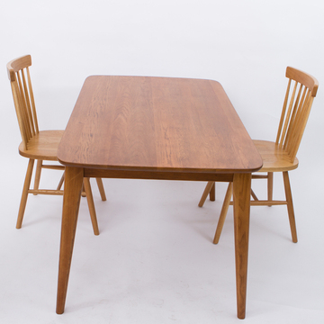 实木橡木餐桌椅组合简约现代田园饭桌折叠小户型方桌宜家原木桌