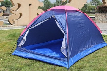 厂家直销 户外2双人4四人单层情侣野营帐篷现货供应 礼品帐篷