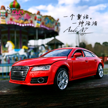 彩珀1:32正版授权奥迪A7合金车玩具模型声光版仿真玩具小汽车模型