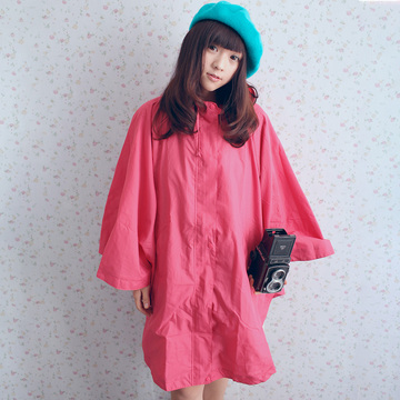 大橘籽雨具韩国轻薄可爱的小蝙蝠时尚斗篷雨衣/雨披 2004