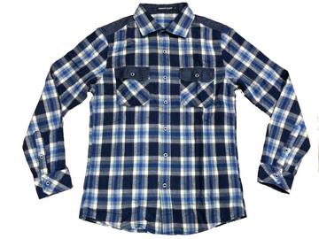 增致牛仔 2015秋冬新款正品 9398640 男装长袖格子衬衫