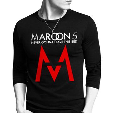 YAOCOK Maroon 5长袖T恤 打底衫 男大码 青少年长袖t恤 男士长袖