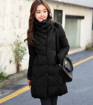 韩国代购羽绒服2015冬装新款女装棉衣中长款学生大码修身大衣女潮