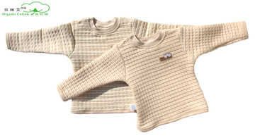 宝宝保暖内衣婴儿有机棉冬季保暖上衣0-3岁男儿童保暖衣夹棉内衣