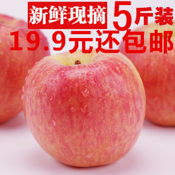 山西运城临猗新鲜红富士苹果5斤包邮水果绿色健康苹果包邮红富士