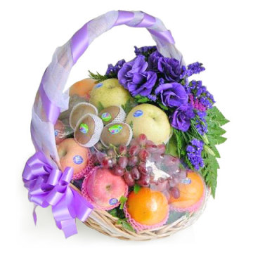 泰国水果篮 鲜花礼品国际配送礼篮到曼谷 三月花城国际鲜花蛋糕