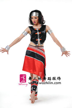 民族舞蹈服装 演出服装 少数民族服 佤族女舞蹈服装