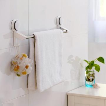 嘉宝吸盘毛巾杆 不锈钢卫浴毛巾架 强力吸壁式浴巾挂架浴室置物架
