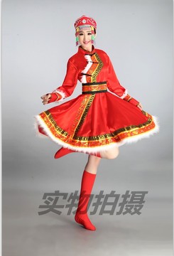 新款少数民族服装蒙古族服饰蒙古服装演出服装舞蹈女裙袍舞台服装