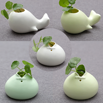 【天天特价】创意台面个性小花插摆件水培花器茶道日式陶瓷小花瓶