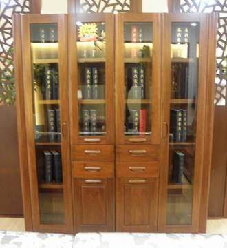 上海 永兴 家具 中式 实木 书柜 书橱 书架 酒柜 胡桃木 F5_R型