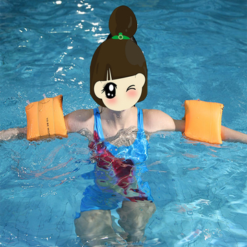 加厚充气臂圈学游泳装备水袖浮袖男女儿童宝宝通用双气囊浮漂浮圈