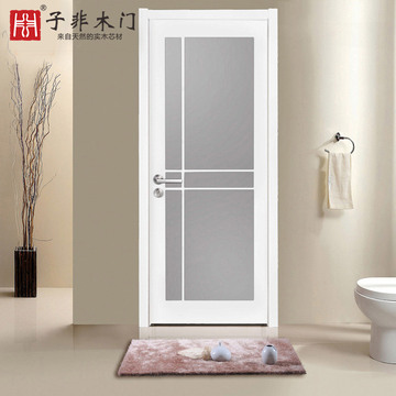 子非木门 现代简约白色玻璃厨房卫生间移门 实木烤漆推拉门套装门