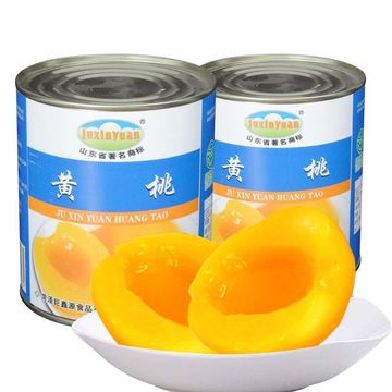 山东菏泽特产正宗水果黄桃对开罐头新鲜大片糖水无添加手工零食