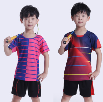 儿童羽毛球服团体小学生乒乓球服男女运动比赛队服短袖速干上衣